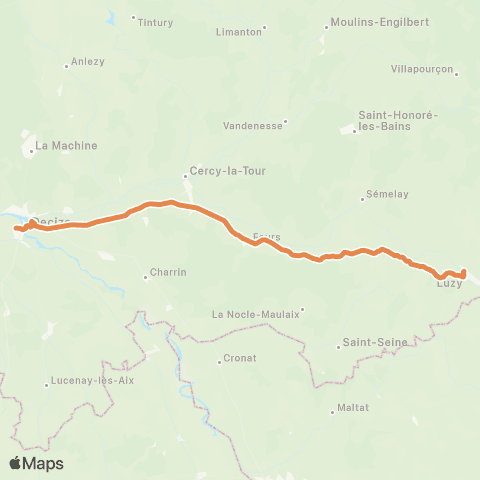 Mobigo 58 - Nièvre Luzy-Decize map