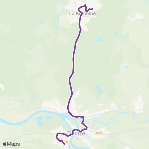 Mobigo 58 - Nièvre La Machine - Decize map