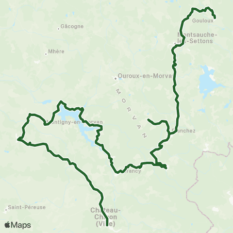 Mobigo 58 - Nièvre TAD Château Chinon map