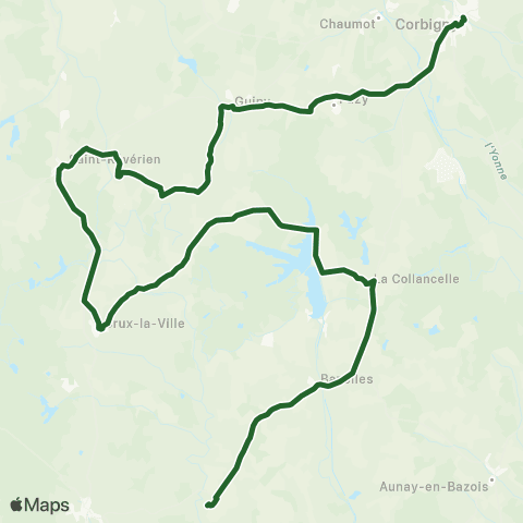 Mobigo 58 - Nièvre TAD Pays Corbigeois map