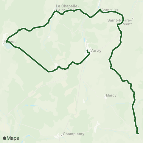 Mobigo 58 - Nièvre TAD Varzy map