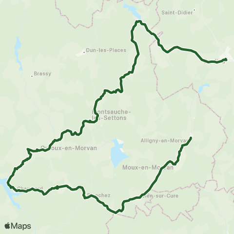 Mobigo 58 - Nièvre TAD Saulieu map