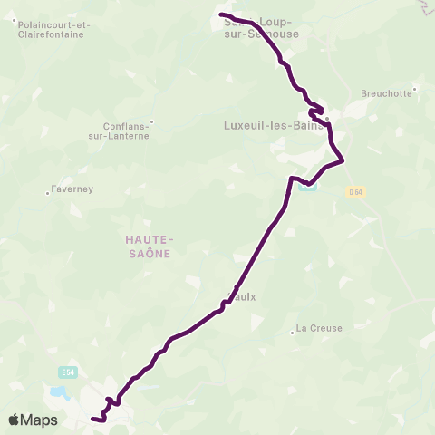 Mobigo 70 - Haute-Saône Saint-Loup - Luxeuil - Vesoul - Besançon map