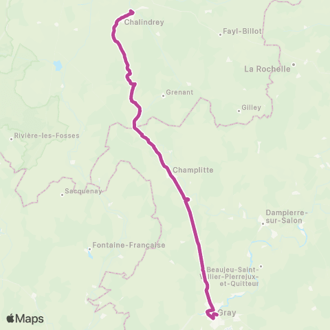 Mobigo 70 - Haute-Saône Gray - Culmont-Chalindrey map