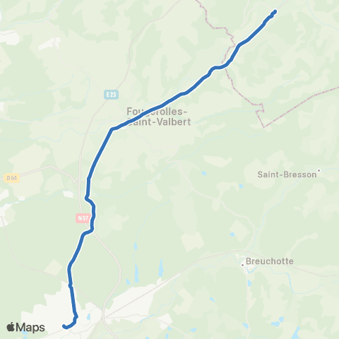 Mobigo 70 - Haute-Saône Luxeuil-les-Bains - Le Val-d'Ajol map