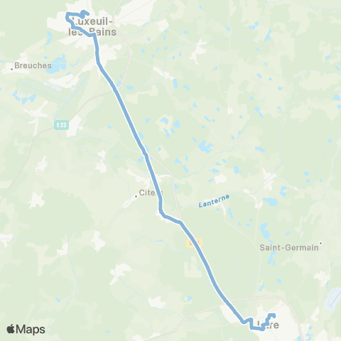 Mobigo 70 - Haute-Saône Luxeuil - Lure map