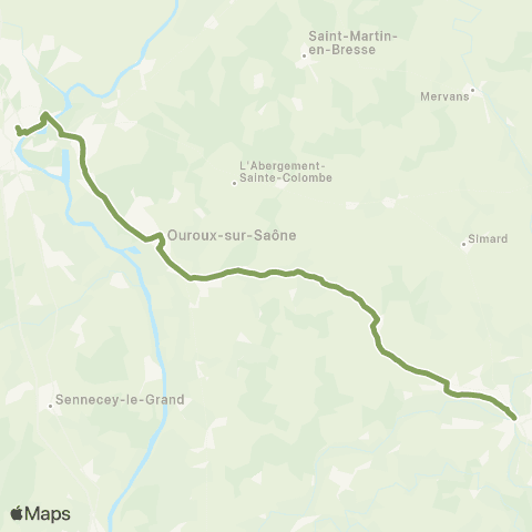 Mobigo 71 - Saône et Loire Louhans - Chalon sur Saone map