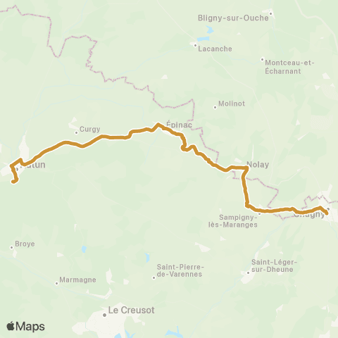 Mobigo 71 - Saône et Loire Autun - Chagny map