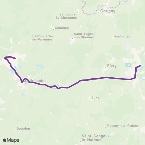 Mobigo 71 - Saône et Loire Le Creusot - Chalon sur Saone map