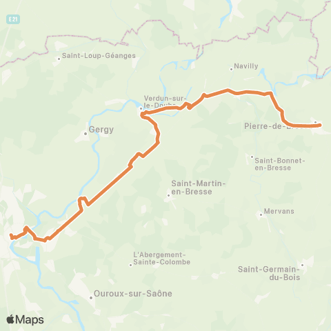 Mobigo 71 - Saône et Loire Pierre de Bresse - Chalon sur Saone map