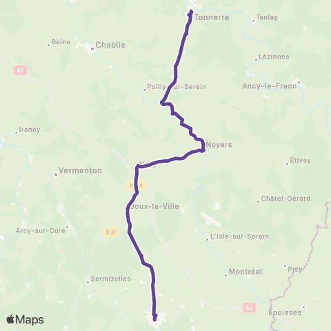 Mobigo 89 - Yonne Tonnerre - Avallon map