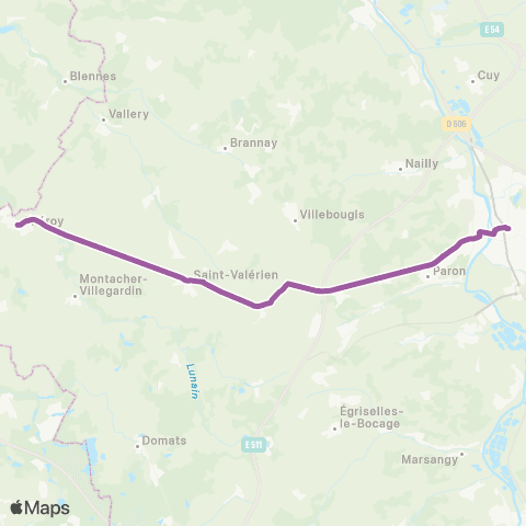 Mobigo 89 - Yonne Cheroy - Sens map