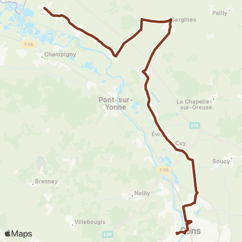 Mobigo 89 - Yonne Vinneuf - Sens map