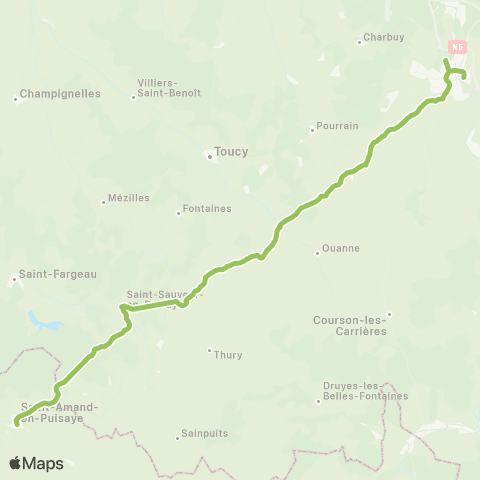 Mobigo 89 - Yonne Saint-Amand-en-Puisaye map