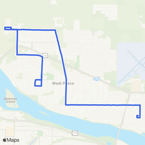 Ben Franklin Transit Route 67 map