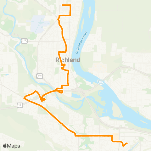 Ben Franklin Transit Route 123 map
