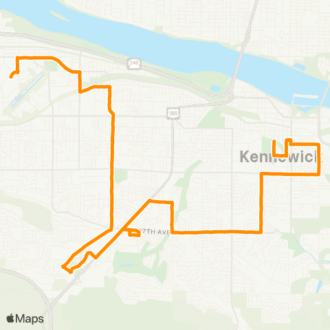 Ben Franklin Transit Route 47 map