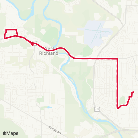 Ben Franklin Transit Route 20 map