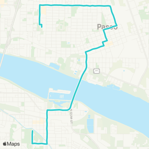 Ben Franklin Transit Metro Route 3 map