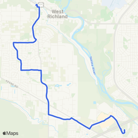 Ben Franklin Transit Route 10 map