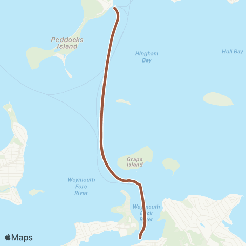Boston Harbor Islands Ferry Peddocks Island map