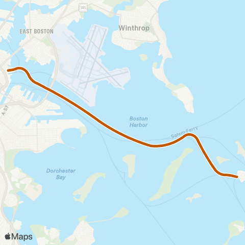 Boston Harbor Islands Ferry Georges Island map