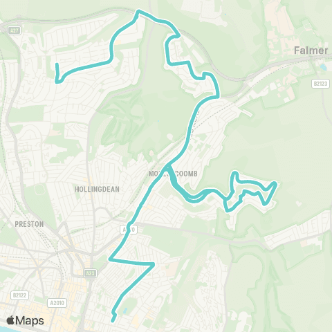 Brighton & Hove Bus and Coach Company Egremont Place - High School map