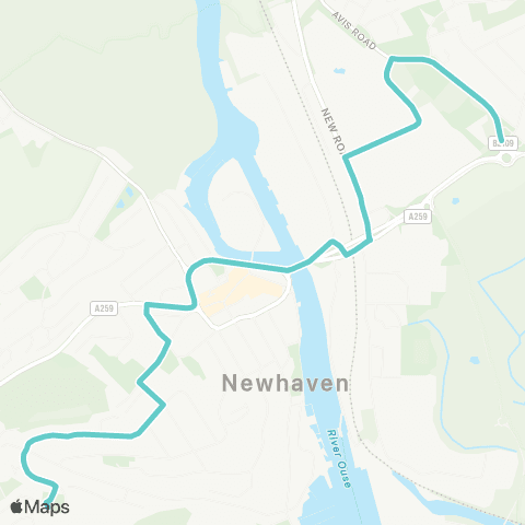 Brighton & Hove Bus and Coach Company Paradise Park - Seahaven Academy map