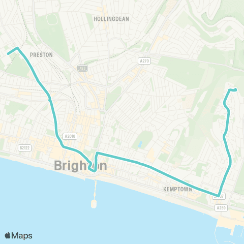 Brighton & Hove Bus and Coach Company Cardinal Newman School - Swanborough Dr map