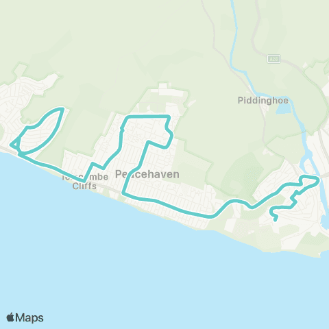Brighton & Hove Bus and Coach Company Grand Ocean - Seahaven Academy map