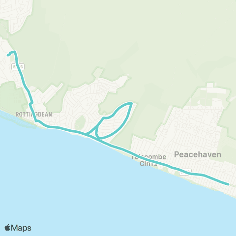 Brighton & Hove Bus and Coach Company Longhill Sch Grounds - Coombe Vale Top map