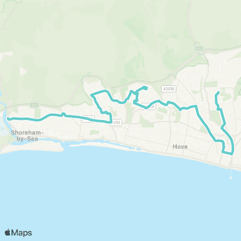 Brighton & Hove Bus and Coach Company The Red Lion - Varndean College map