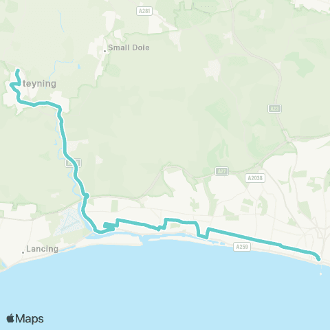 Brighton & Hove Bus and Coach Company Shooting Field - Old Steine map