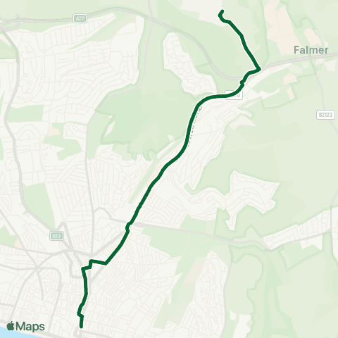Brighton & Hove Bus and Coach Company Village Church - Old Steine map