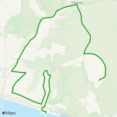Brighton & Hove Bus and Coach Company Cowley Drive Shops - Marina Cinema map