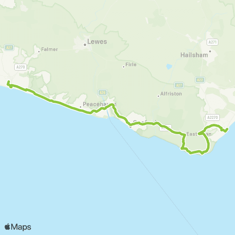 Brighton & Hove Bus and Coach Company Cornfield Road - Brighton Station map