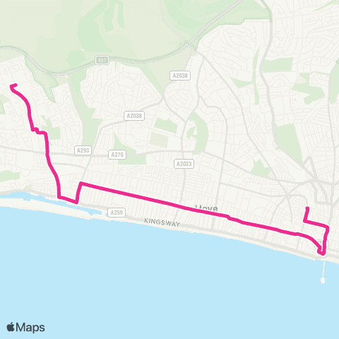 Brighton & Hove Bus and Coach Company College Close - Brighton Station map