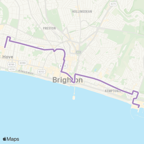 Brighton & Hove Bus and Coach Company Marina - George Street map