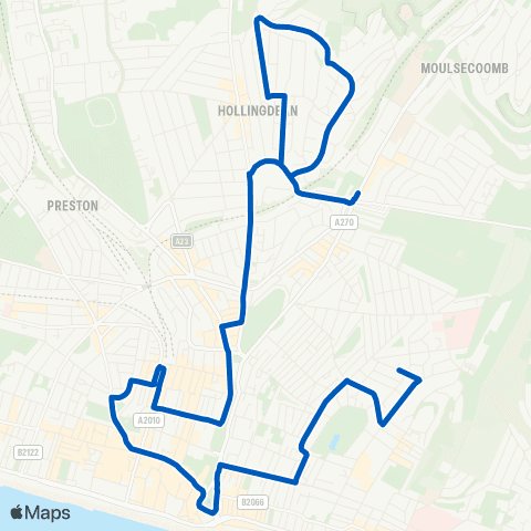 Brighton & Hove Bus and Coach Company Stonehurst Court - Bottom of Davey Drive map
