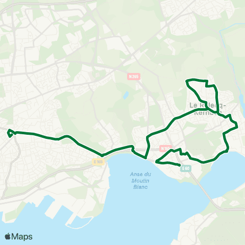 Bibus Le Relecq-Kerhuon le Mendy - Brest Strasbourg map