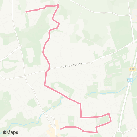 Bibus TAD Brest Roch Glas - Brest Place des Ffi map