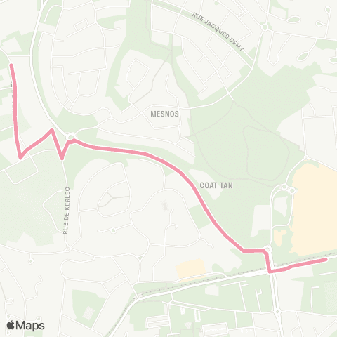 Bibus TAD Brest Vali Hir - Brest Centre Funéraire map