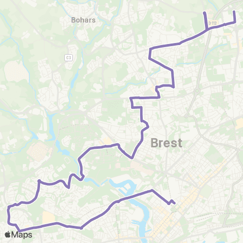 Bibus Liberté - Porte de Gouesnou map