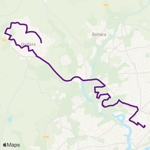 Bibus Guilers Croas Ar Pennoc - Brest Liberté map