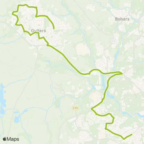 Bibus Scolaires Guilers Croas Ar Pennoc - Brest Landais map