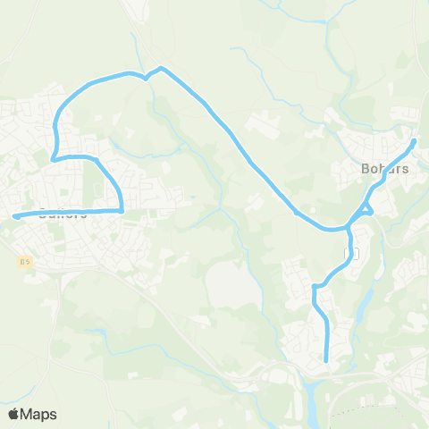 Bibus Scolaires Bohars Lannoc - Guilers Kermengleuz map