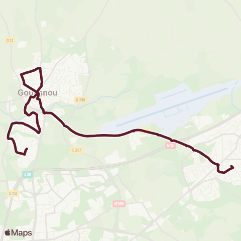 Bibus Scolaires Gouesnou Bruyère - Guipavas St-Charles map
