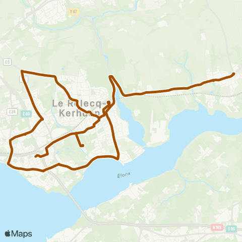 Bibus Scolaires Guipavas le Douvez - le Relecq-Kerhuon Diwan / Camille Vallaux map