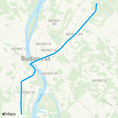 BKK Albertfalva Vasútállomás / Újpalota, Nyírpalota Út map