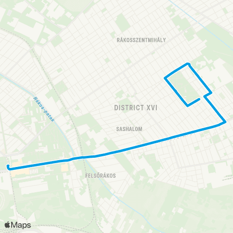 BKK Örs Vezér Tere M+H / Centenáriumi Lakótelep map